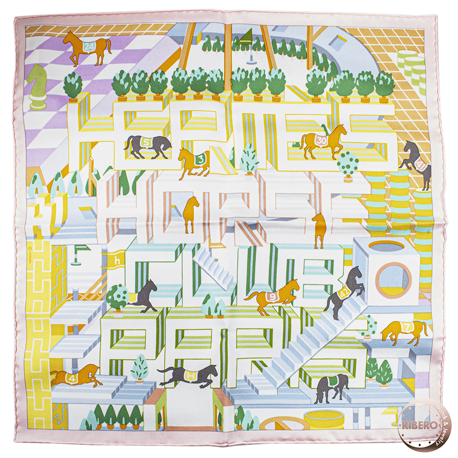 エルメス ガヴロッシュ Hermes Horse Club Detail （エルメス ホースクラブ デタイユ） スカーフ