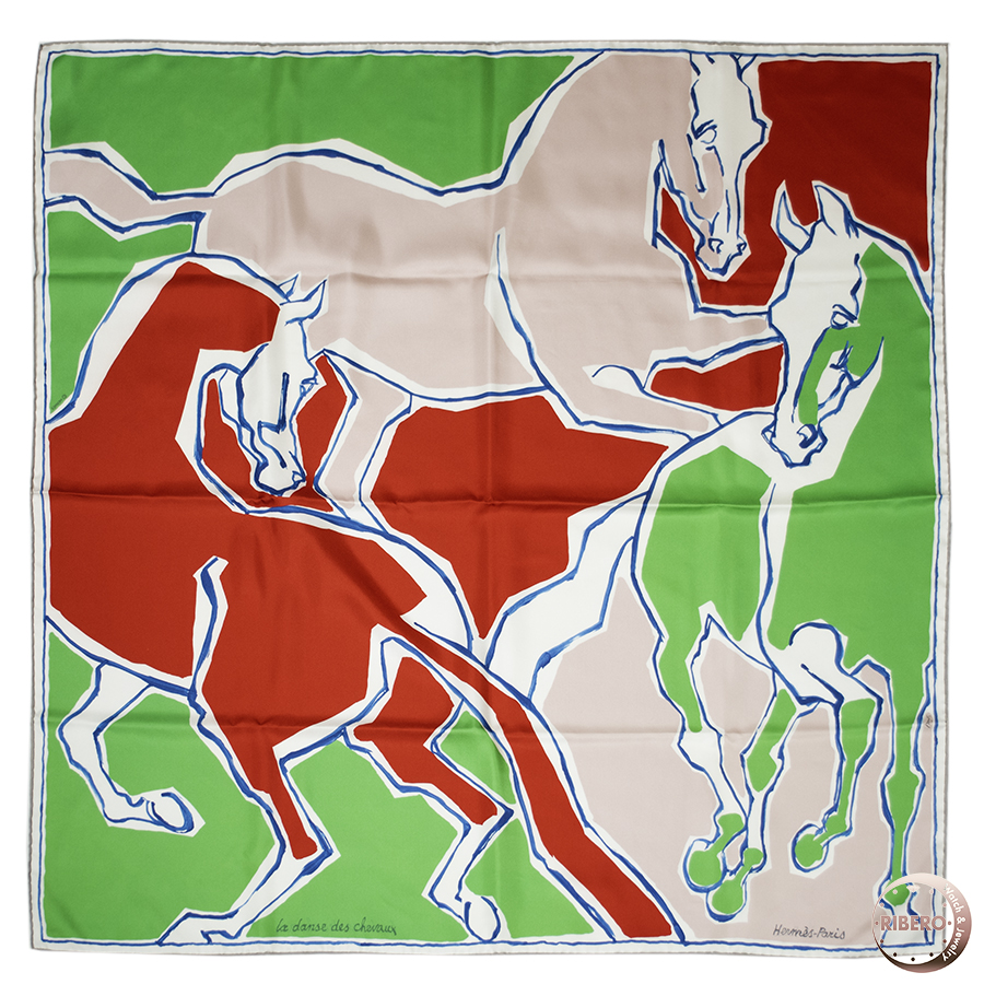 エルメス カレ90　La Danse des Chevaux  Double Face 馬のダンス ダブルフェイス スカーフ