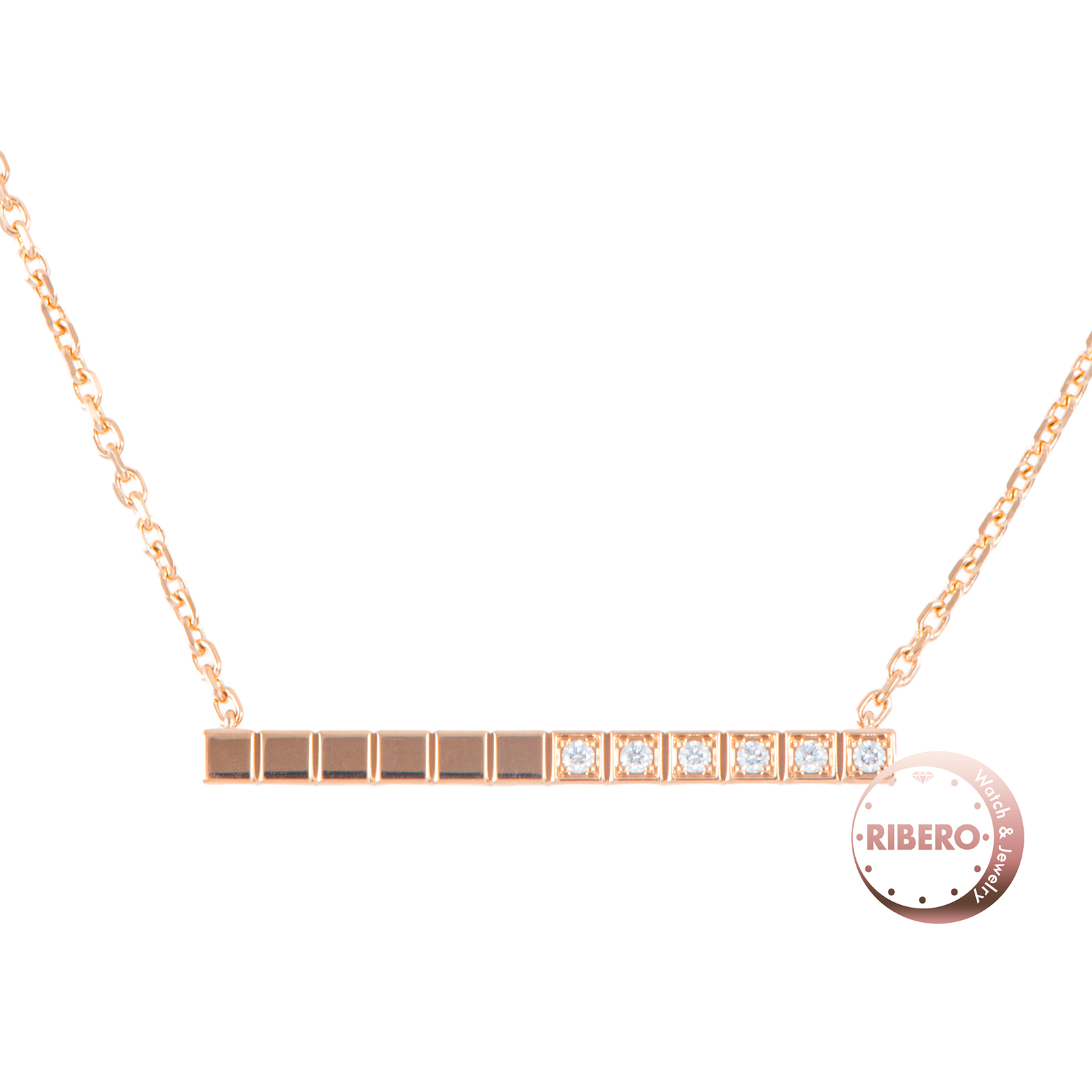 ショパール アイスキューブ ハーフセットダイヤモンド ペンダント