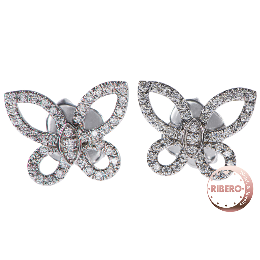 グラフ バタフライ ミニ バタフライ シルエット ダイヤモンド イヤリング