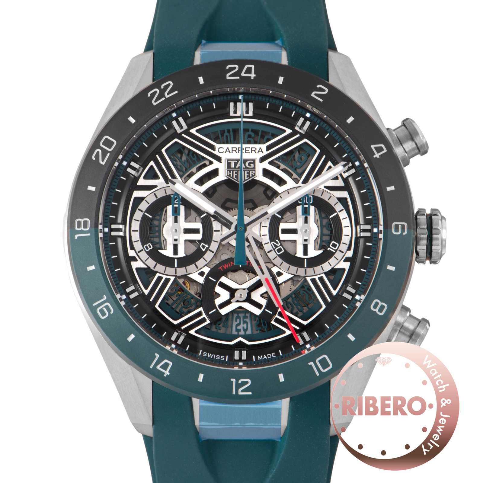 タグホイヤー カレラ デイト クロノグラフ エクストリームスポーツ ツインタイム CBU2084.FT6297