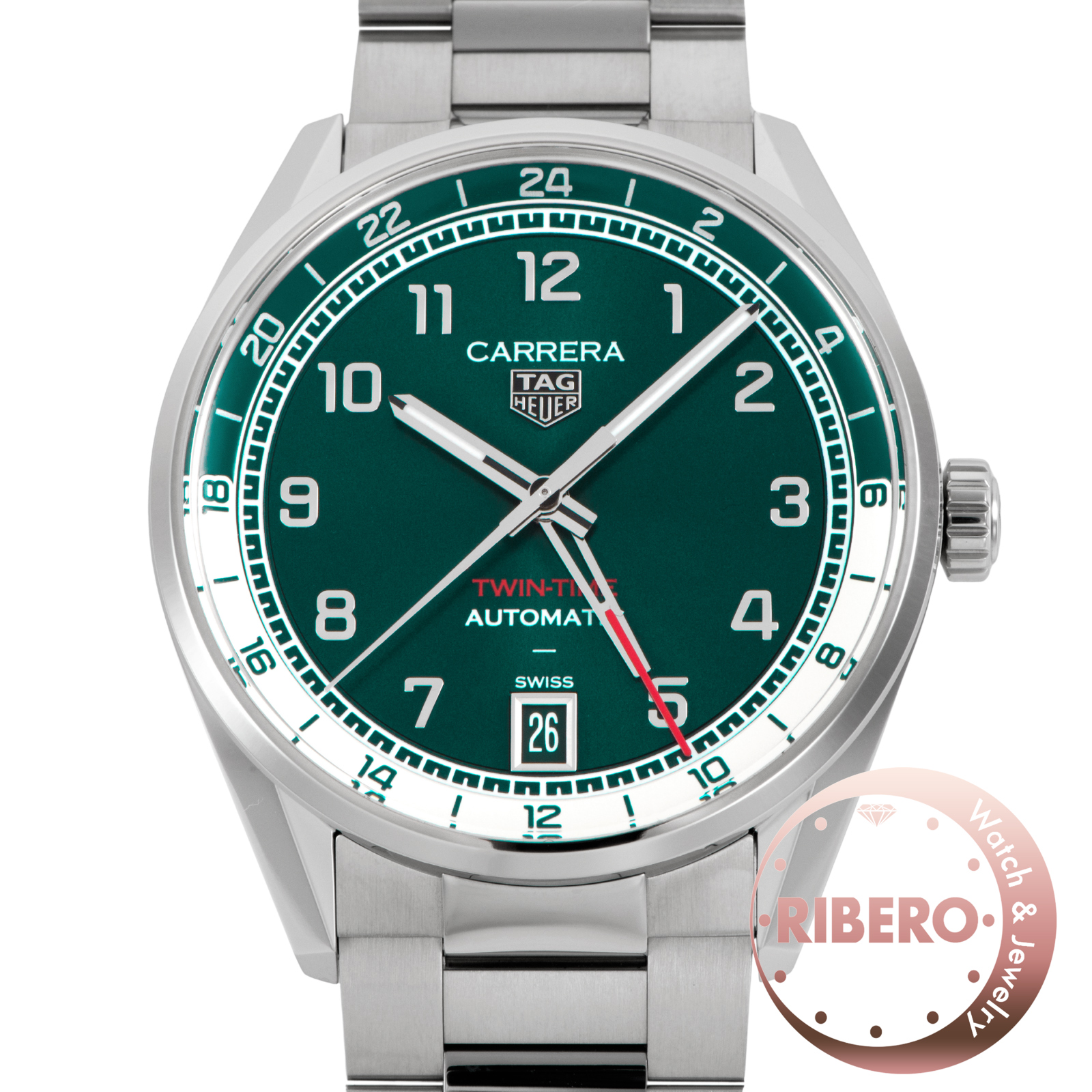 タグホイヤー カレラ デイト ツインタイム WDA2114.BA0043