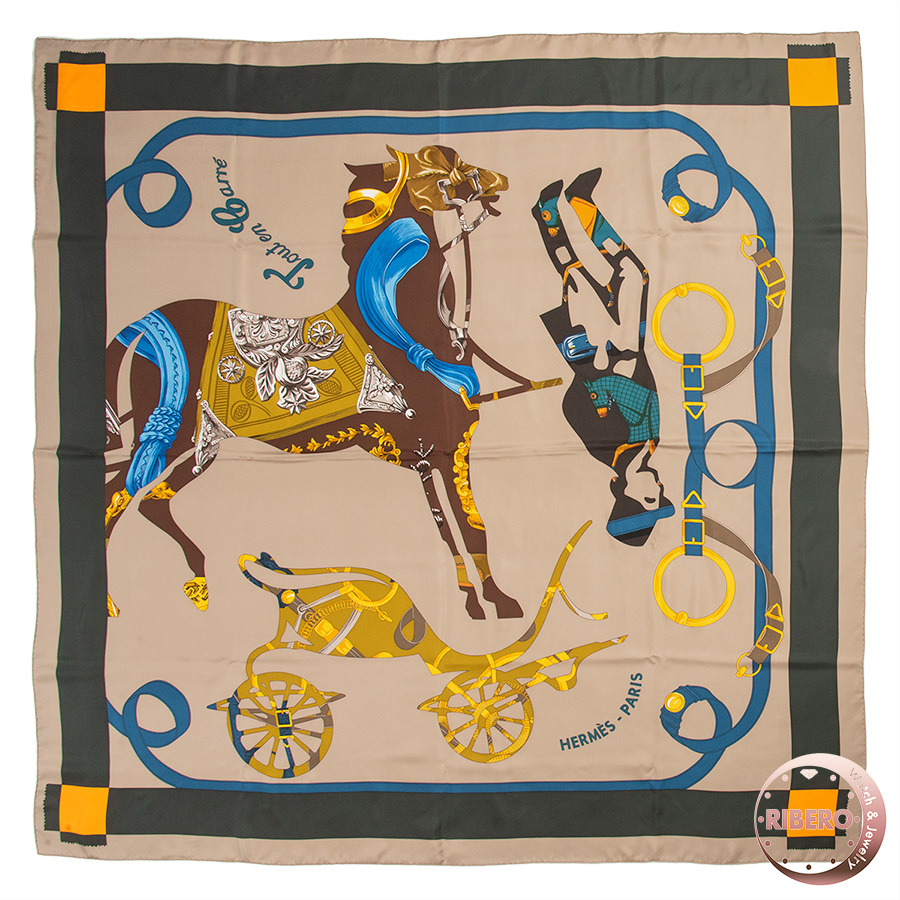 エルメス カレジェアン Tout en Carre すべてはカレの中に スカーフ