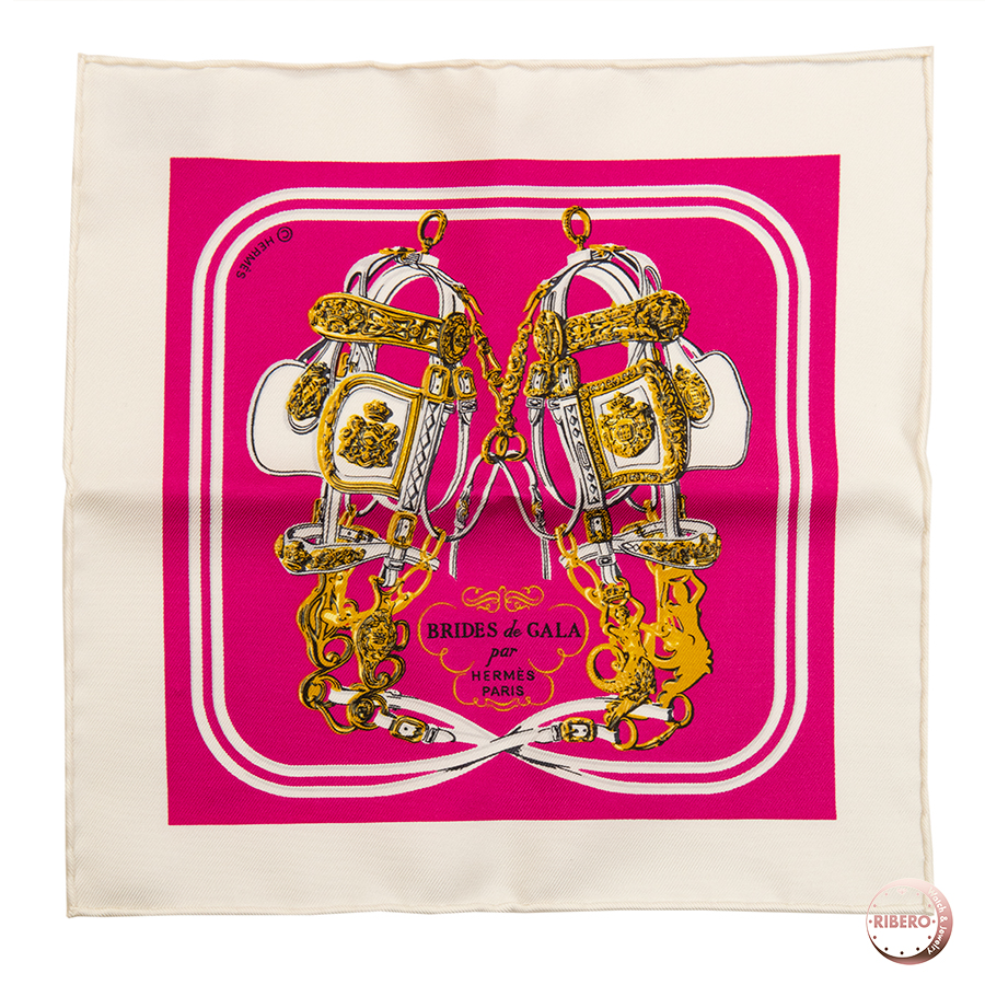 エルメス カレ20 ミニスカーフ「BRIDES de GALA(式典用馬勒)」 スカーフ
