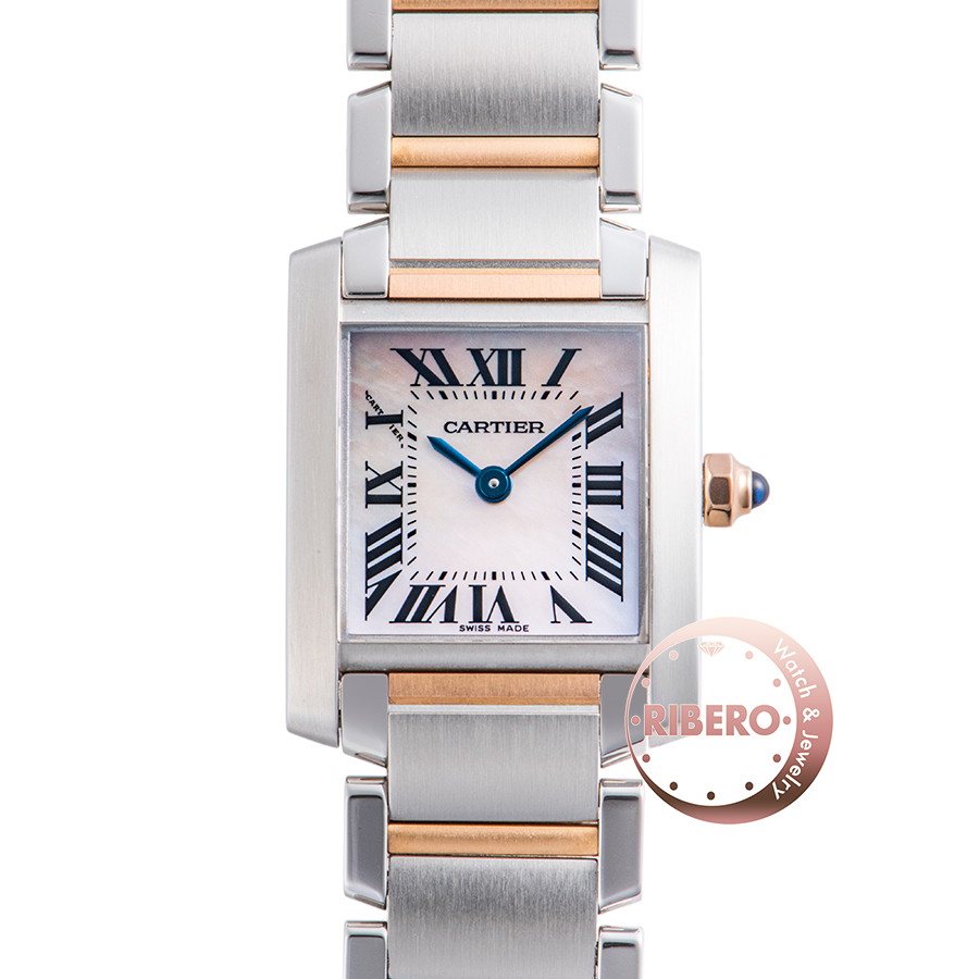 カルティエ タンクフランセーズSM W51027Q4 ピンクシェル