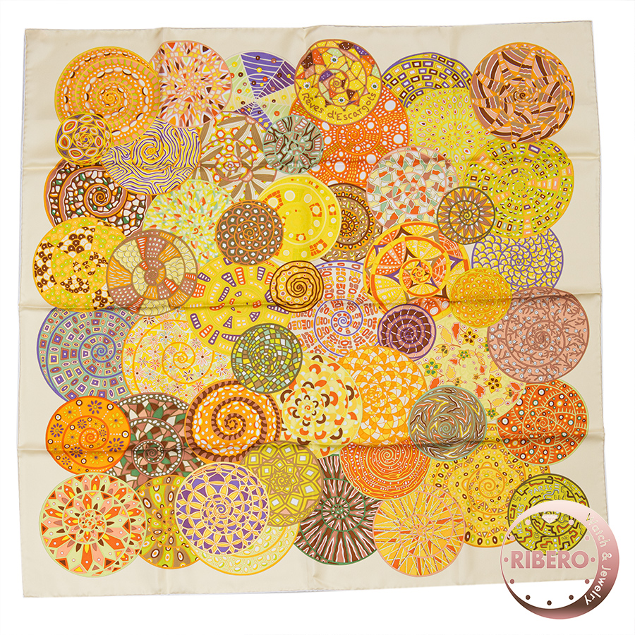 エルメス カレ90 Reves d'Escargots カタツムリの夢 スカーフ