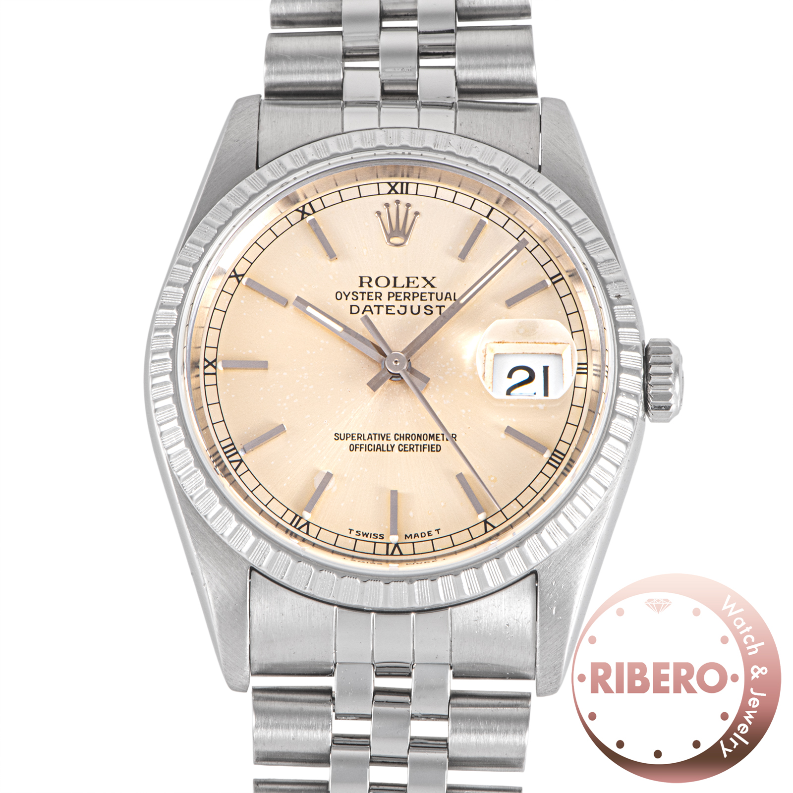 ロレックス デイトジャスト 16220 T番 Patina Tritium 