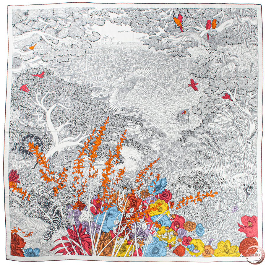 エルメス カレジェアン Retour a la Nature 自然回帰 スカーフ