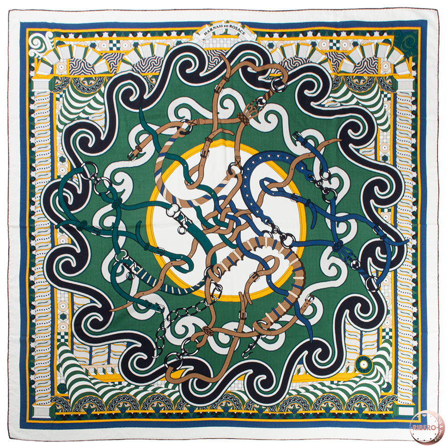 エルメス カレジェアン Harnais en Rosace ハーネスの薔薇窓 スカーフ