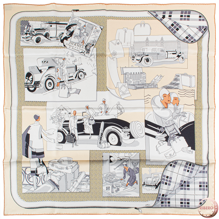 エルメス カレ70 Confort en Automobile 自動車の快適 スカーフ