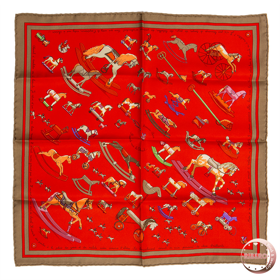 エルメス ガヴロッシュ　Raconte moi le cheval お馬の話をして スカーフ