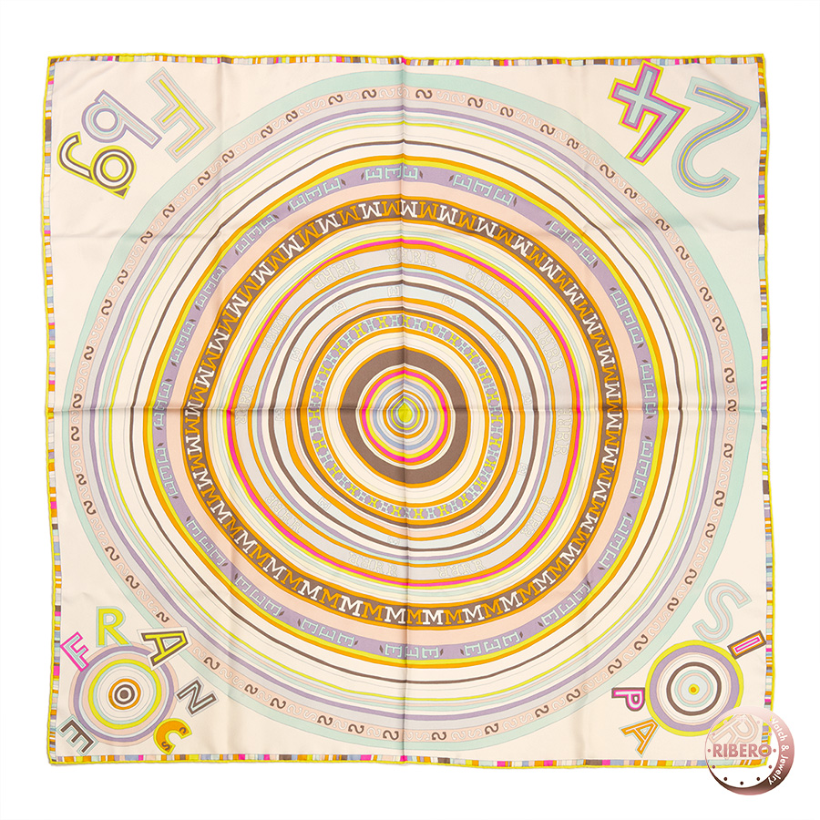 エルメス カレ90 TOHU BOHU トユボユ(混沌) スカーフ