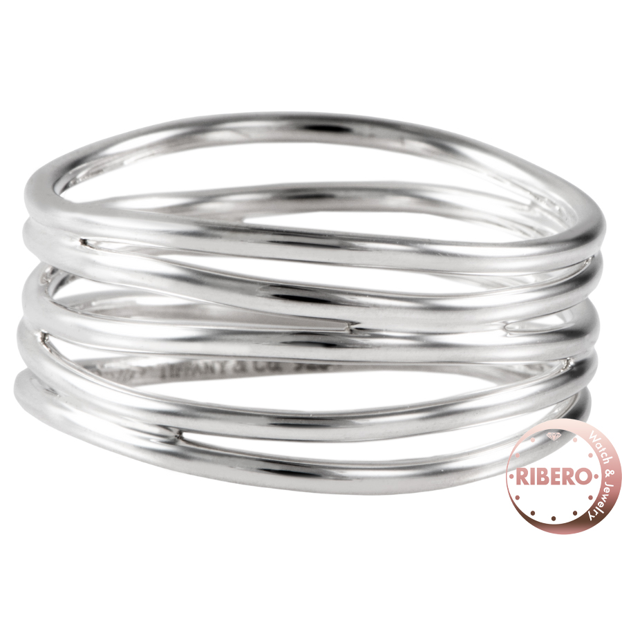 ティファニー エルサ ペレッティ ウェーブ 5ロウ リング・指輪 15号