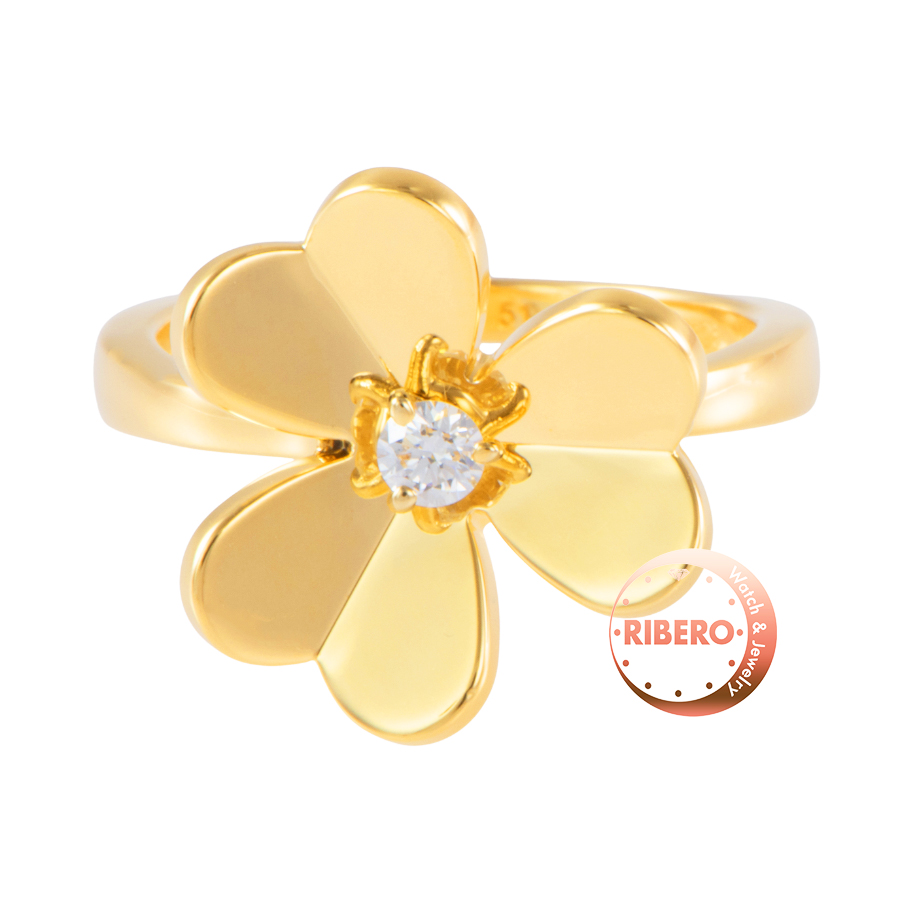 ヴァンクリーフ＆アーペル フリヴォル リング 1フラワー スモールモデル 11号