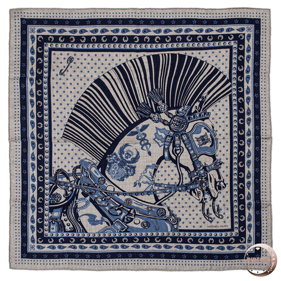 エルメス カレ65 Cheval Punk Bandana シュヴァル パンク バンダナ スカーフ