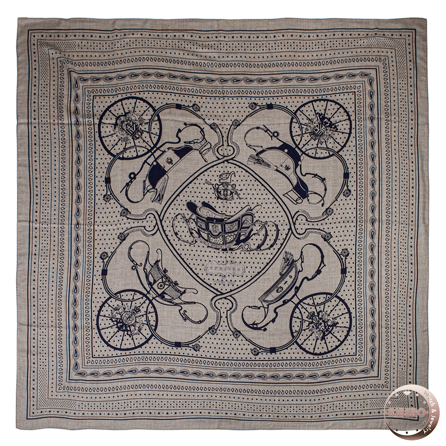 エルメス カレジェアン　Springs Bandana スプリングス バンダナ スカーフ