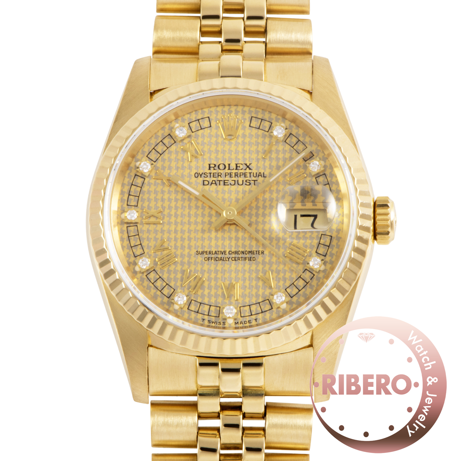 ロレックス デイトジャスト 16238G N番 千鳥格子 ハウンドトゥース