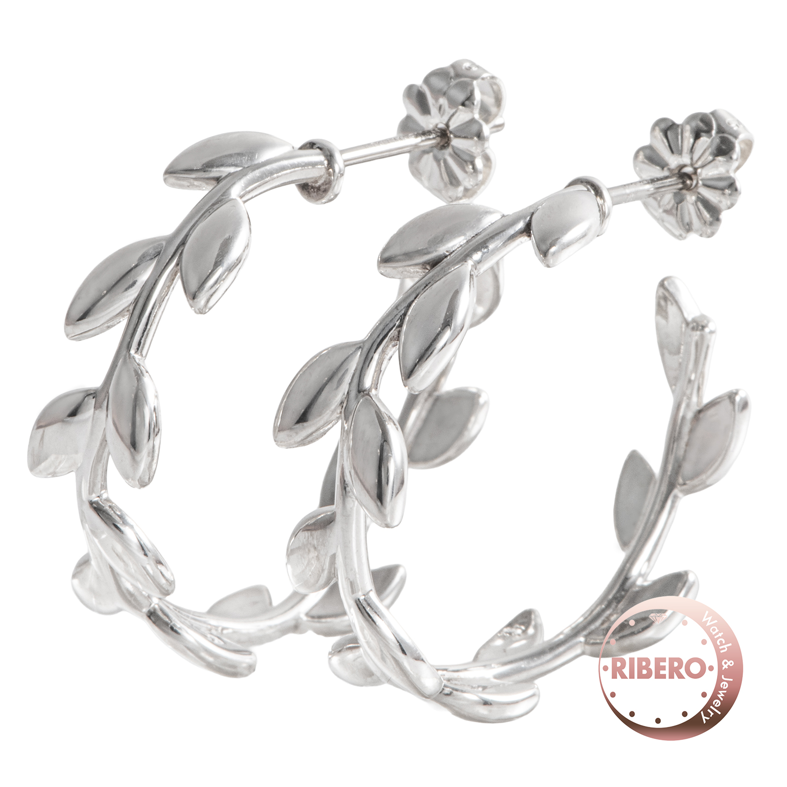 ティファニー オリーブリーフ フープ ピアス