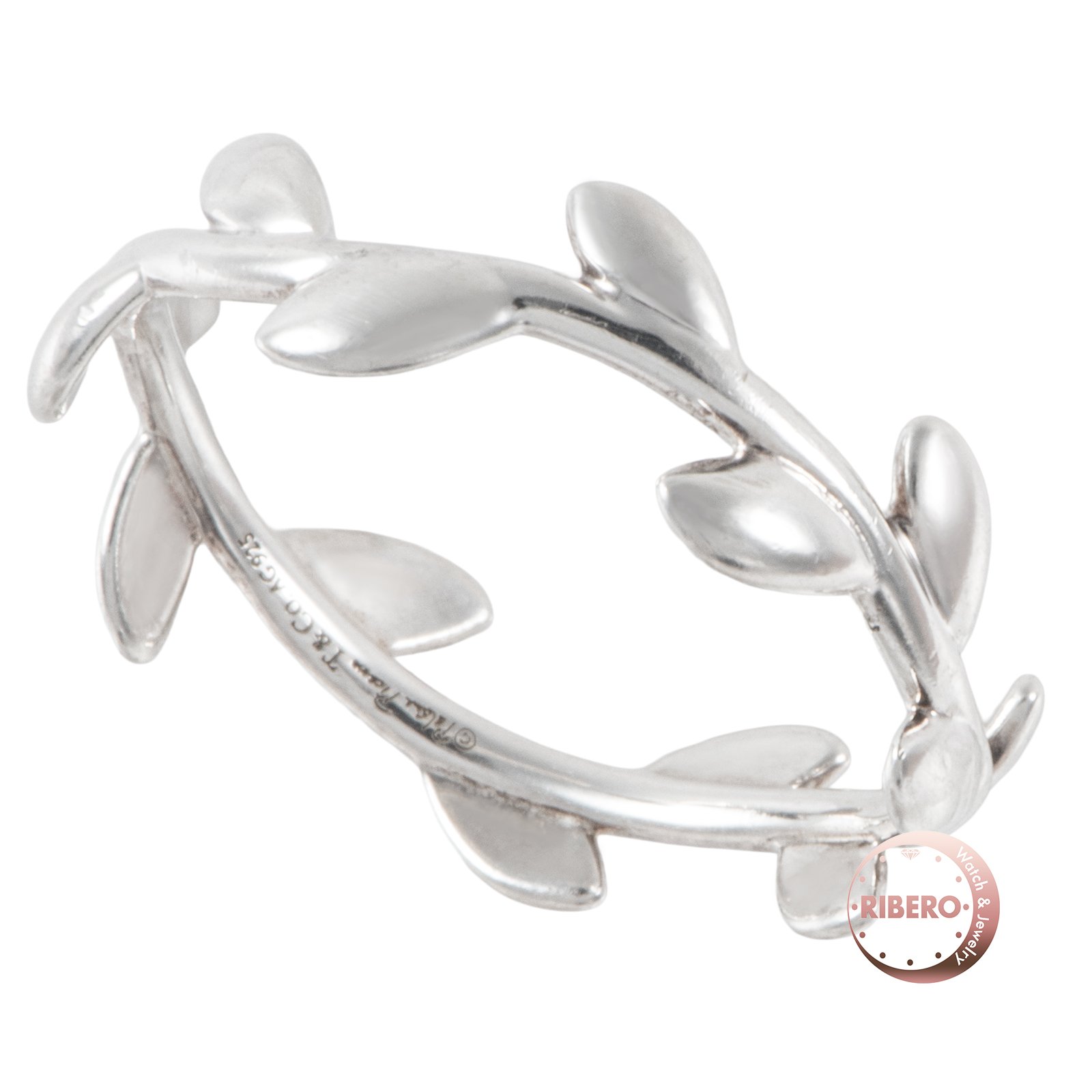 ティファニー オリーブリーフ バンド リング 14号