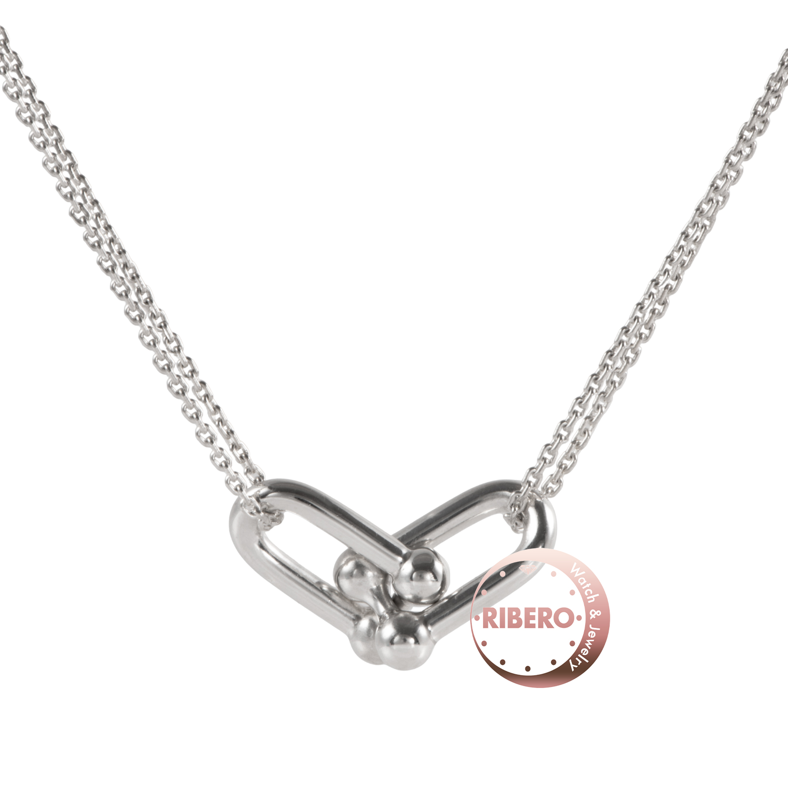 ティファニー ハードウェア ダブル リンク ペンダント