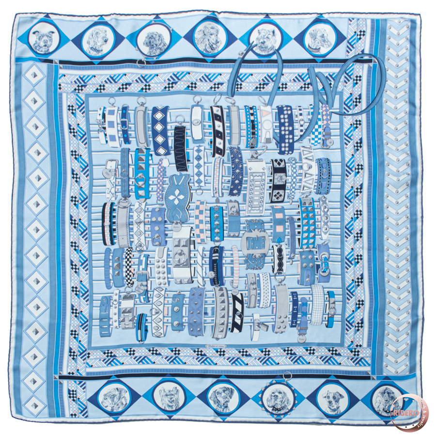 エルメス カレウォッシュ90 Colliers et Chien コリエ エ シアン スカーフ