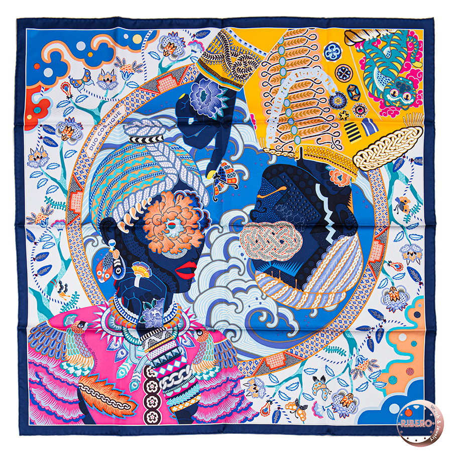 エルメス カレ90 Duo Cosmique デュオ・コスミック スカーフ