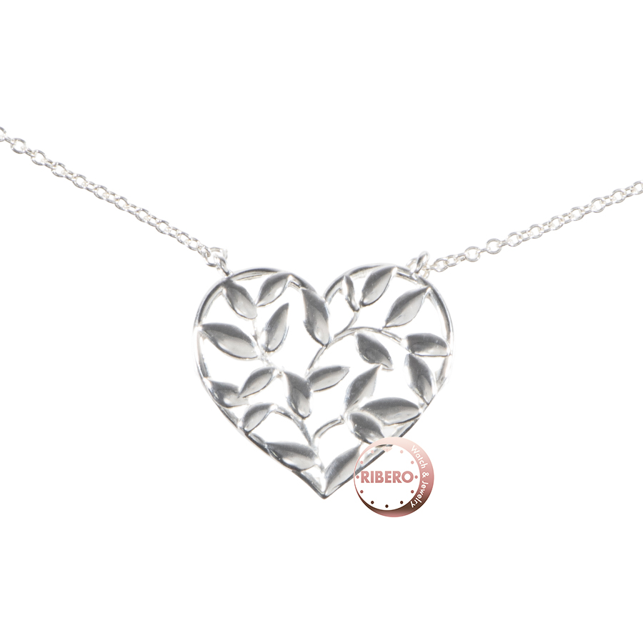 ティファニー オリーブリーフ ハート ペンダント