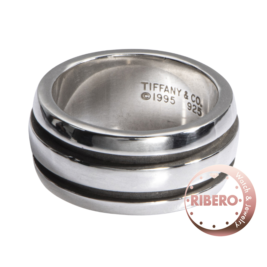 ティファニー グルーブド ダブルライン リング・指輪 11号