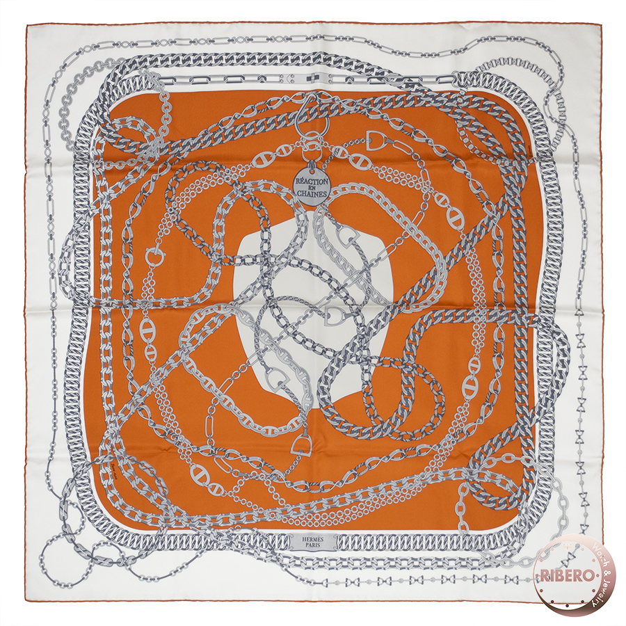 エルメス カレ90 Reaction en Chaines レアクション アン ショーヌ スカーフ