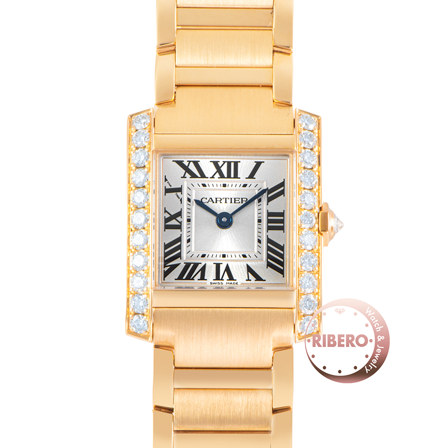 カルティエ タンク フランセーズ SM WJTA0039 サイドダイヤモンド