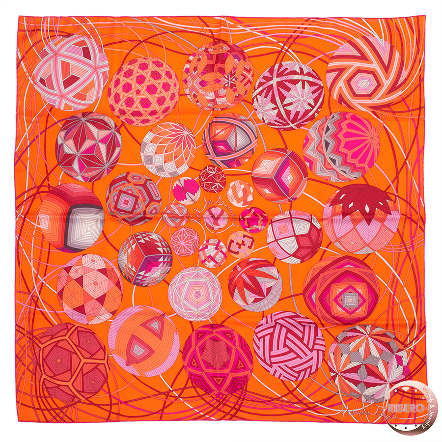 エルメス カレ90 L'art du temari 手毬の宇宙 スカーフ