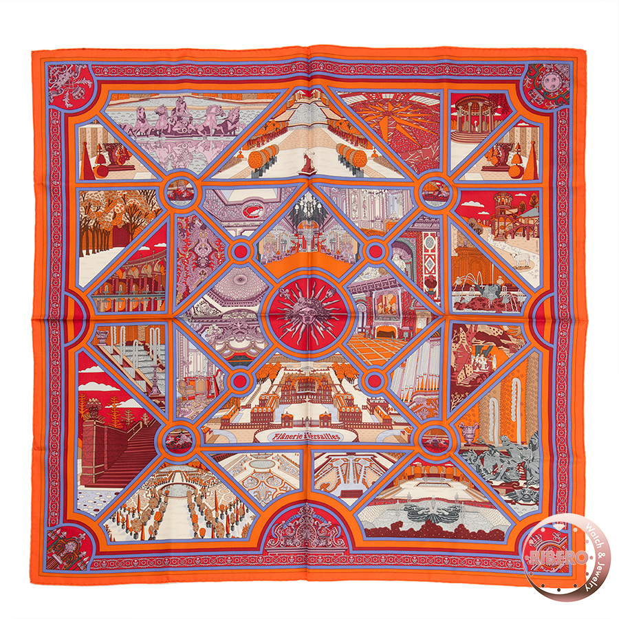 エルメス カレ90 Flanerie a Versailles ヴェルサイユでのそぞろ歩き スカーフ