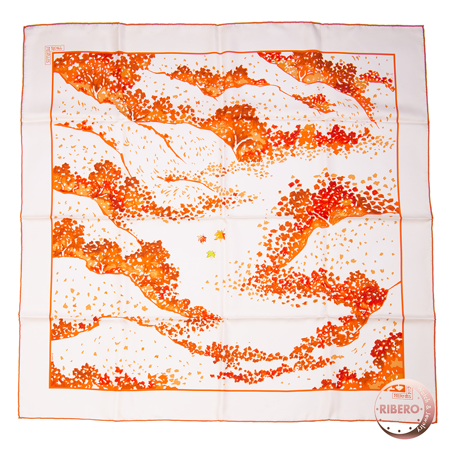 エルメス カレ90 Trois Feuilles 3枚の葉 スカーフ