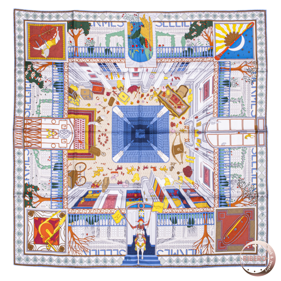 エルメス カレ90 Objets de Curiosite オブジェ・ドゥ・キュリオジテ スカーフ