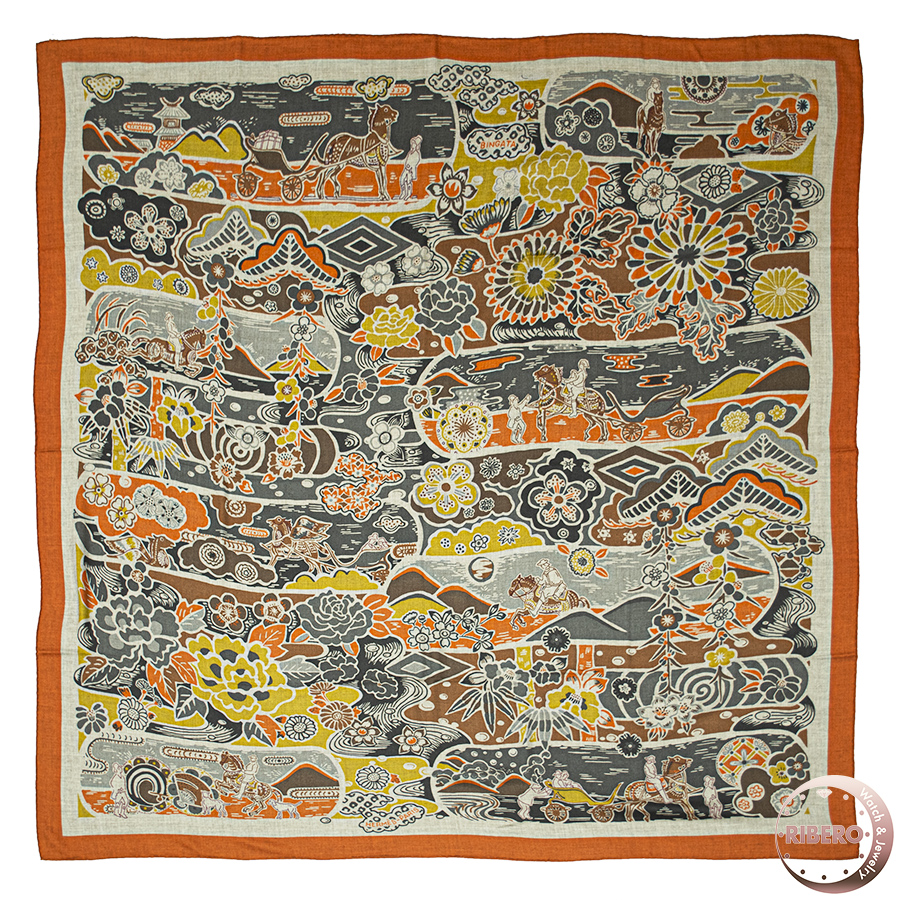 エルメス カレジェアン BINGATA 紅型 スカーフ