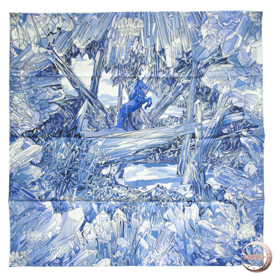 エルメス カレ90 La Vallee de Cristal ラ・ヴァレ・ドゥ・クリスタル スカーフ