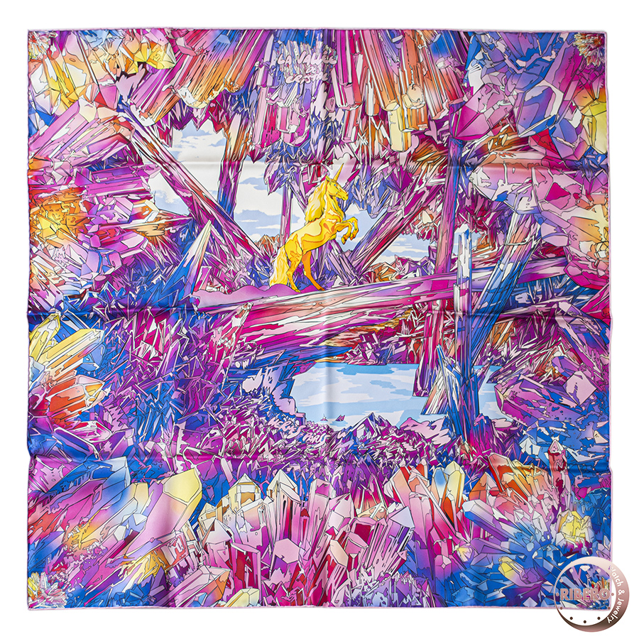 エルメス カレ90 La Vallee de Cristal ラ・ヴァレ・ドゥ・クリスタル スカーフ