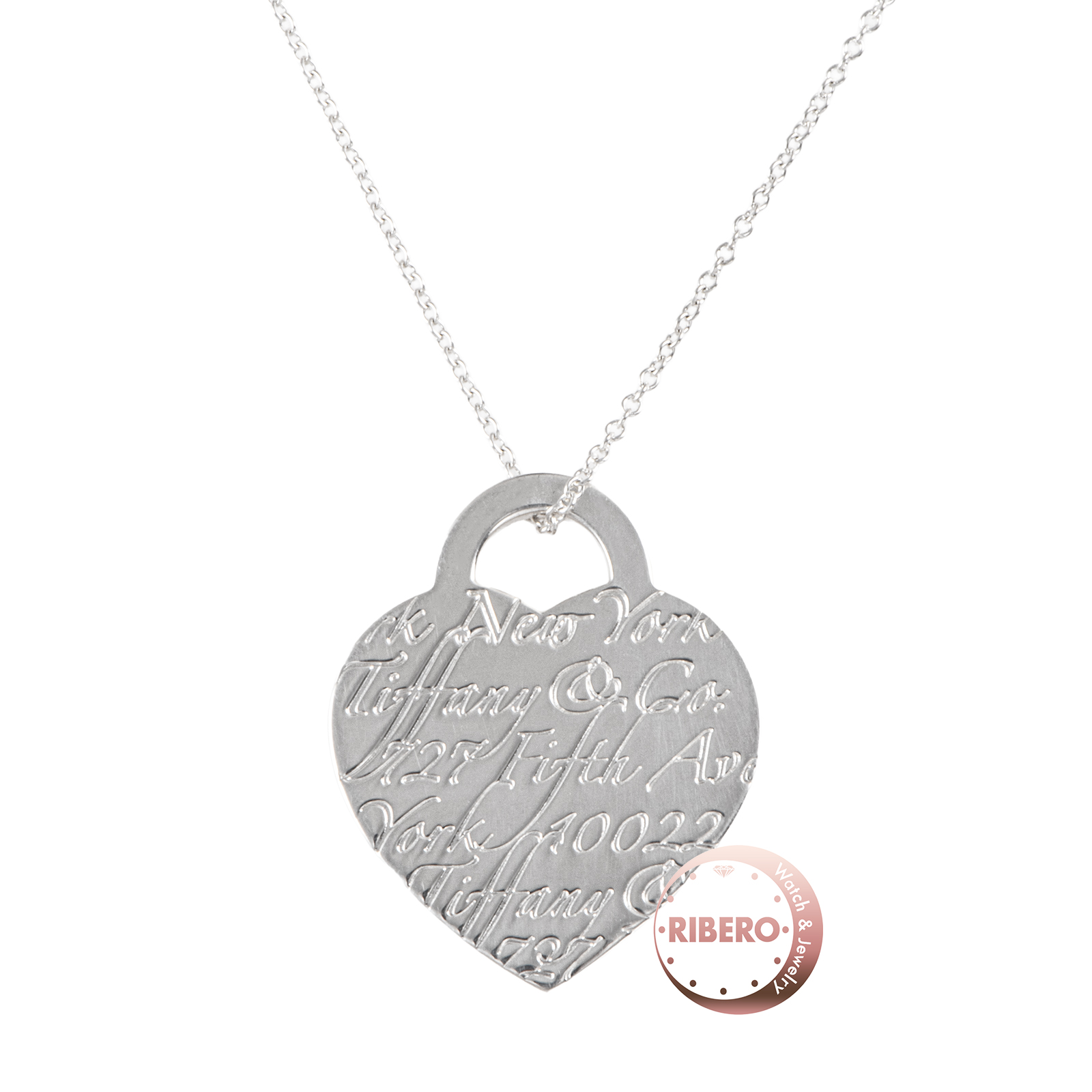 ティファニー ノーツ ハート タグ ペンダント