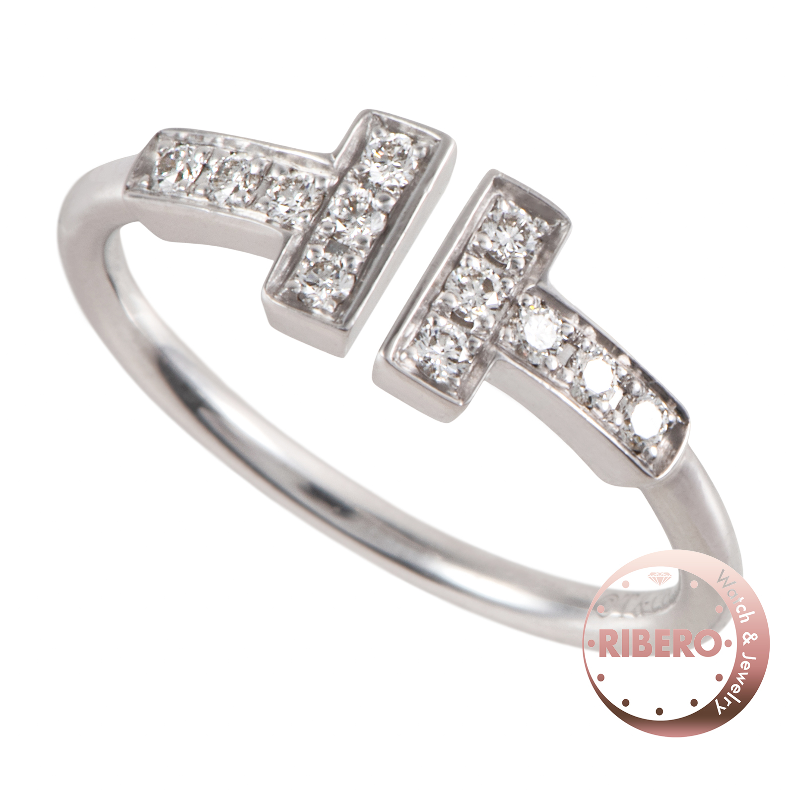 ティファニー ティファニーT ダイヤモンド ワイヤー リング 9号