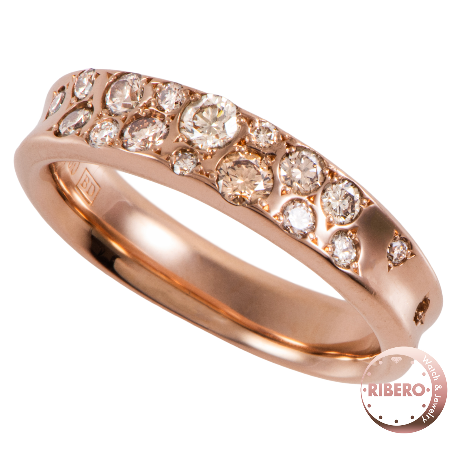 カシケイ メランジェ ブラウンダイヤモンド リング 14.5号