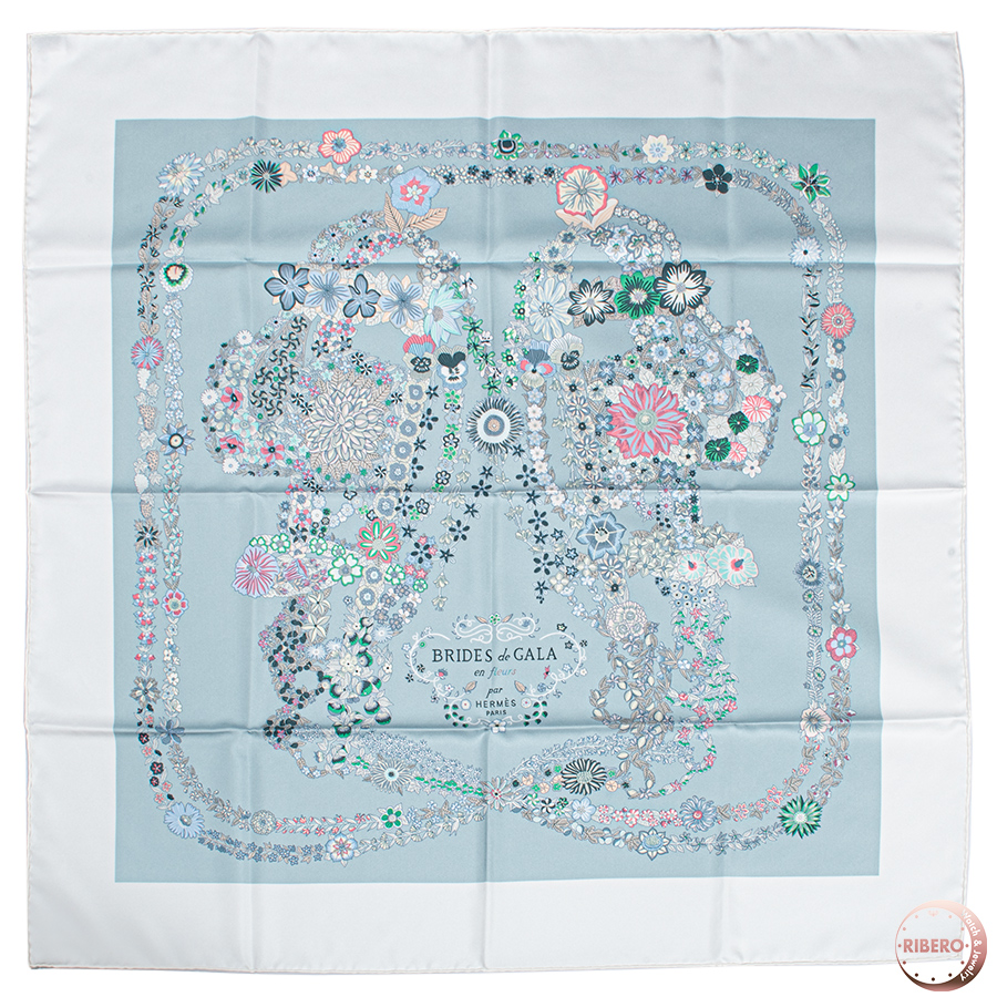 エルメス カレ90 Brides de Gala en Fleurs ブリッド ドゥ ガラ アン フルール スカーフ