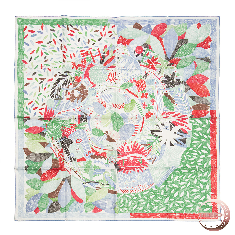 エルメス カレ90 Chacun Fait Son Nid それぞれの巣作り スカーフ