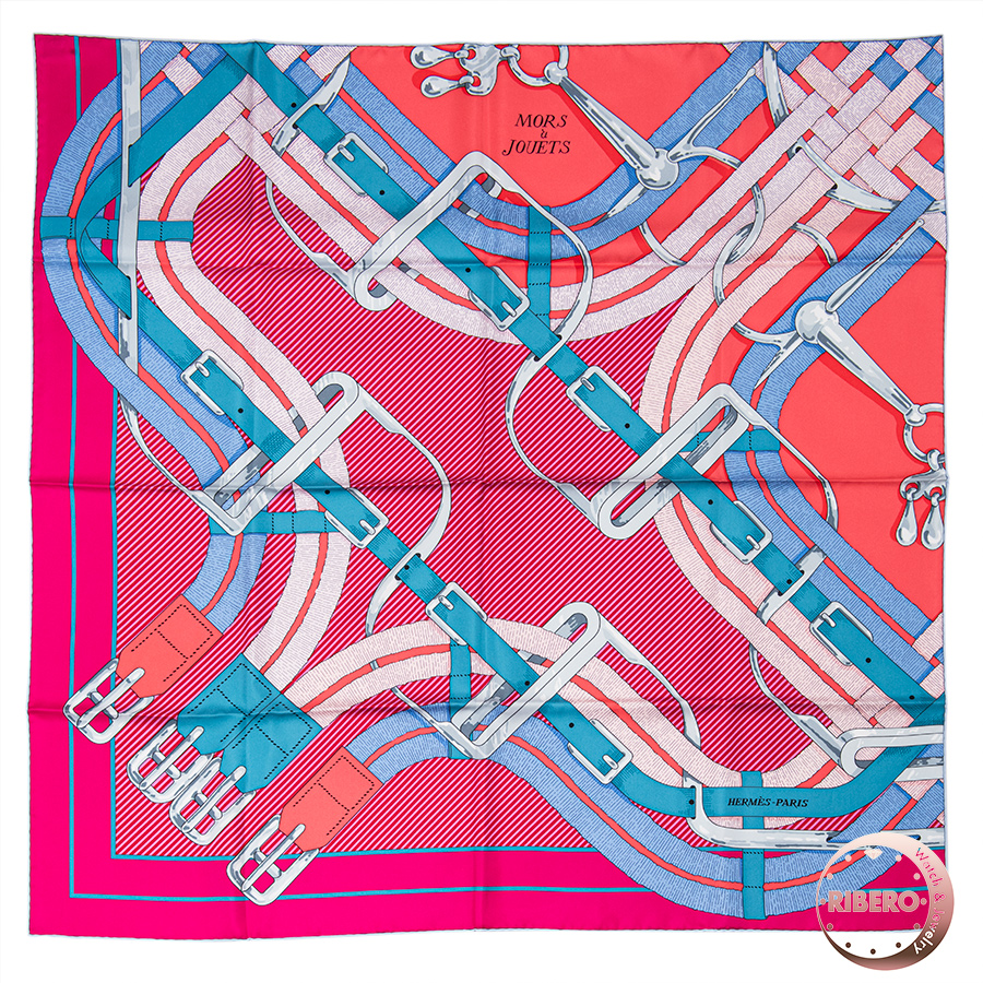 エルメス カレ90 Mors a Jouets Chemise Detail 馬銜(ハミ) シュミーズ・デタイユ スカーフ