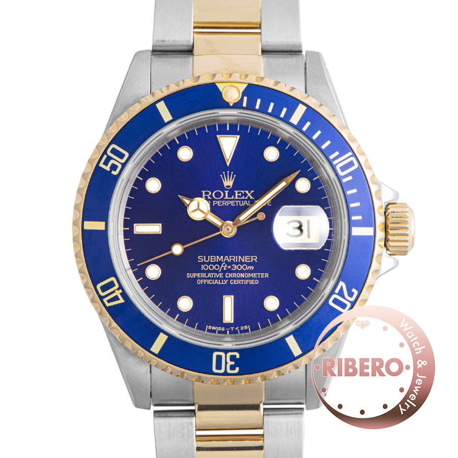 ロレックス サブマリーナデイト 16613 W番 ヴァイオレット トリチウム