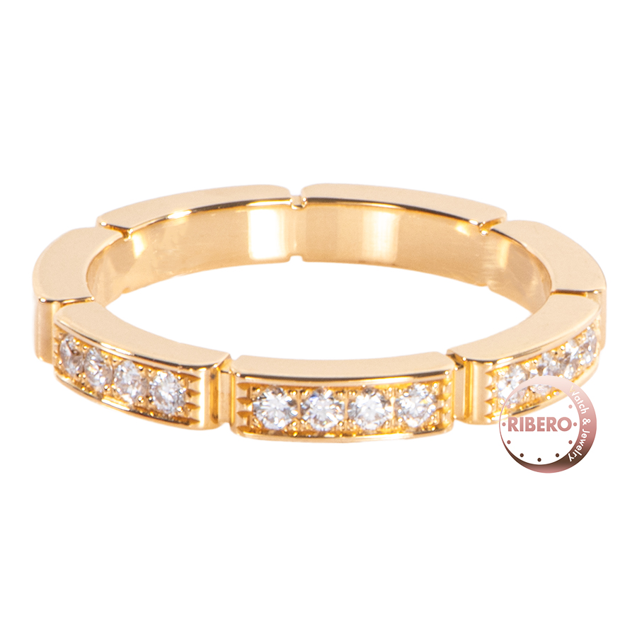 カルティエ マイヨン パンテール ウェディング リング セミパヴェセッティング 10号