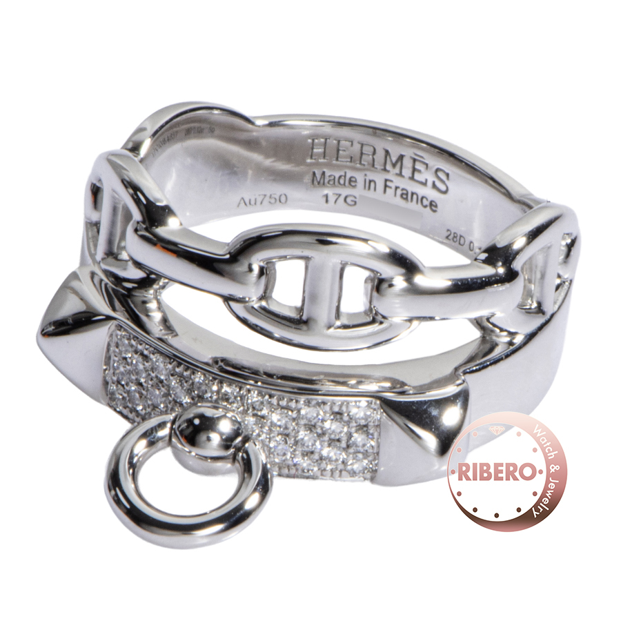 エルメス コリエ ド シアン ドゥブルトゥール リング 10号