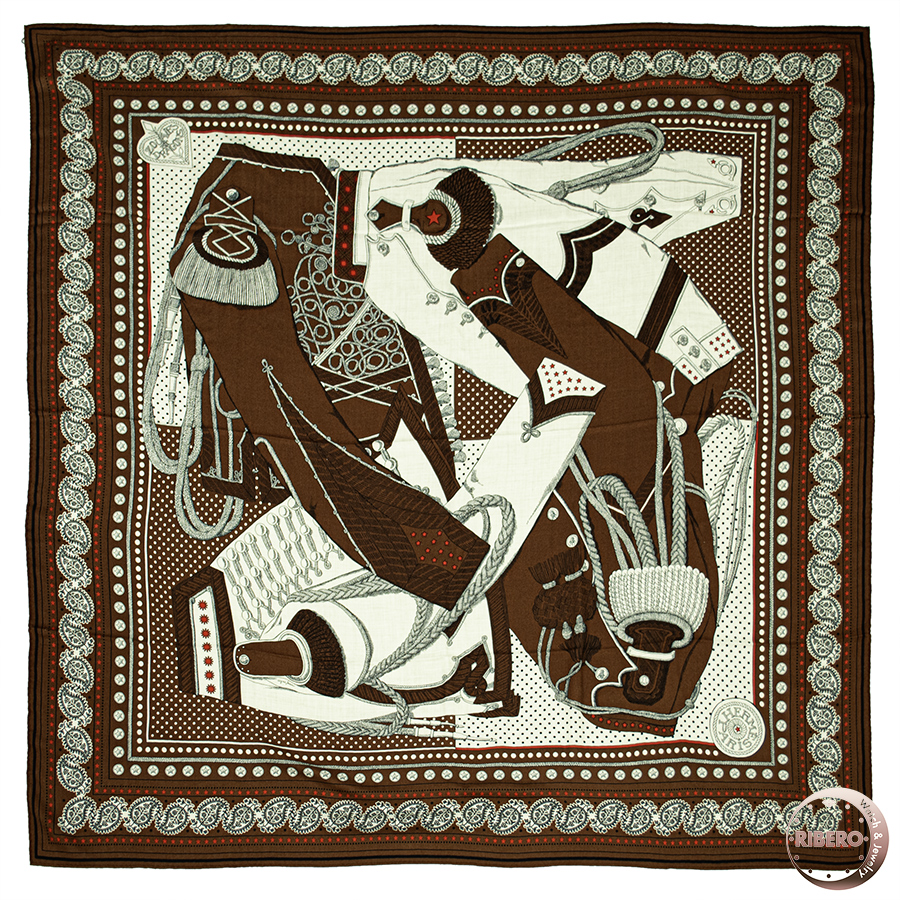 エルメス カレジェアン Zouaves et Dragons Bandana ズアヴとドラゴン・バンダナ スカーフ