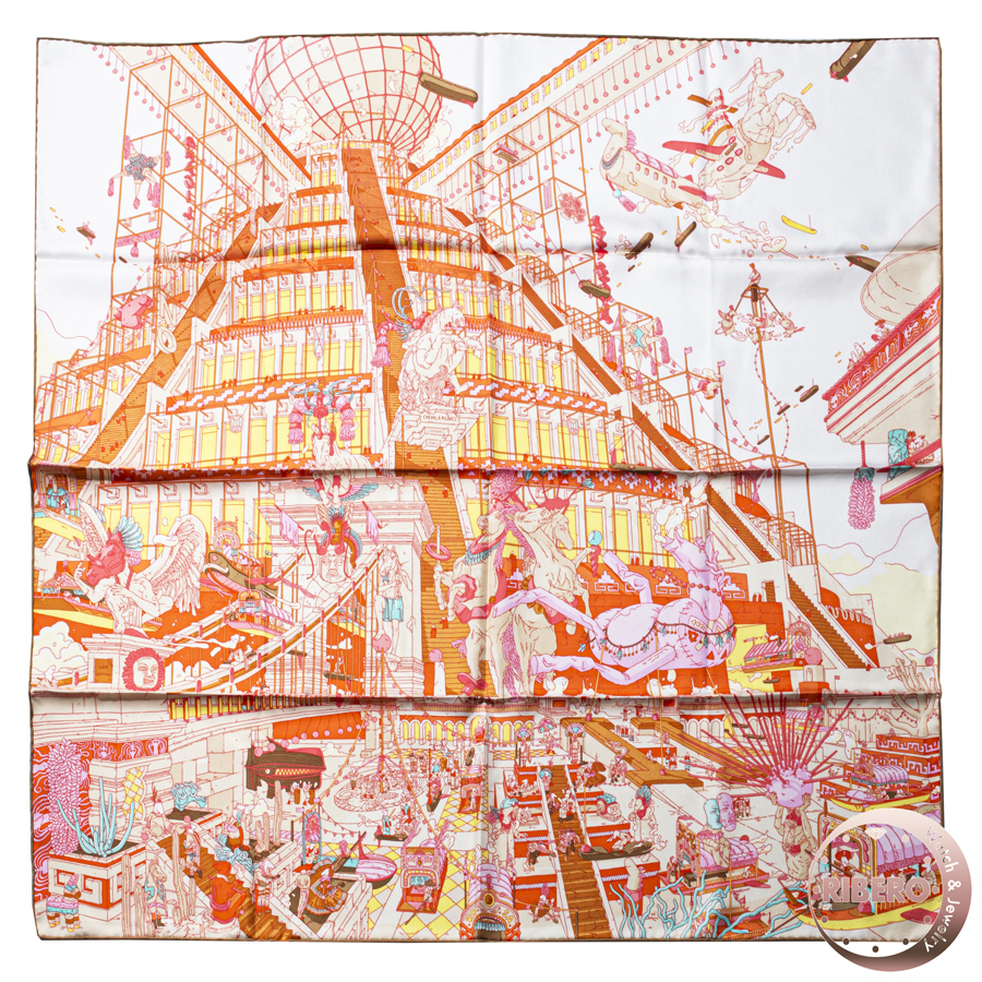 エルメス カレ90 La Legende du Cheval a Plumes 翼のある馬の伝説 スカーフ