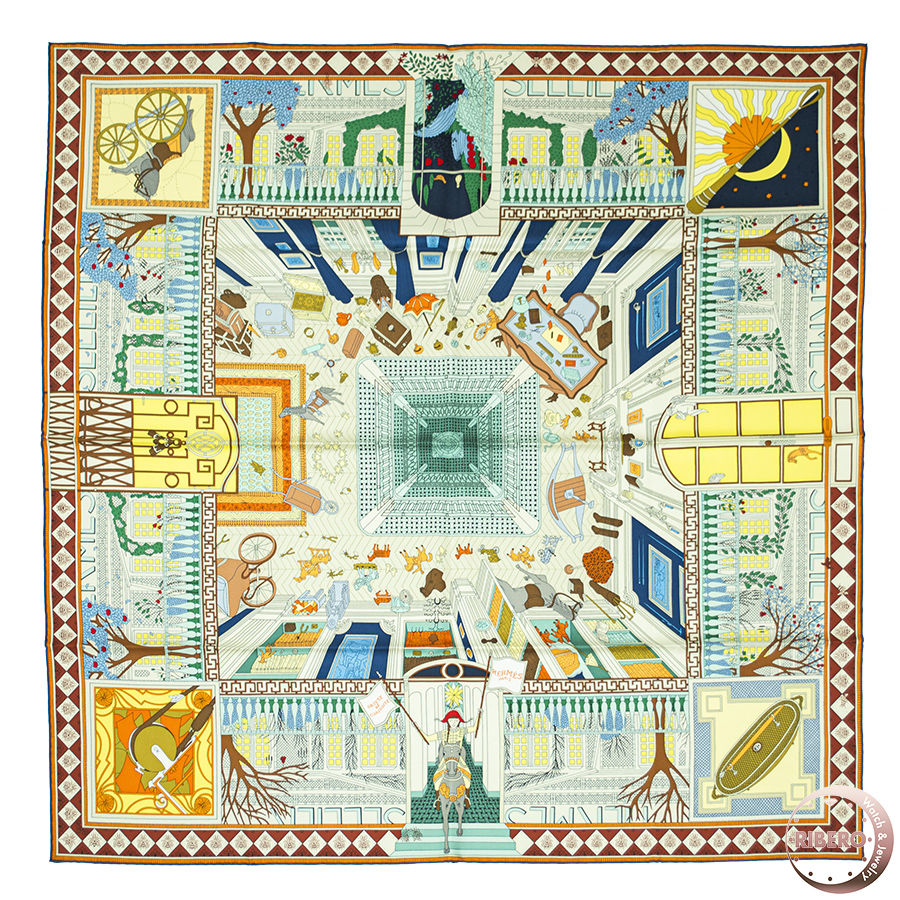 エルメス カレ90 Objets de Curiosite オブジェ・ドゥ・キュリオジテ スカーフ