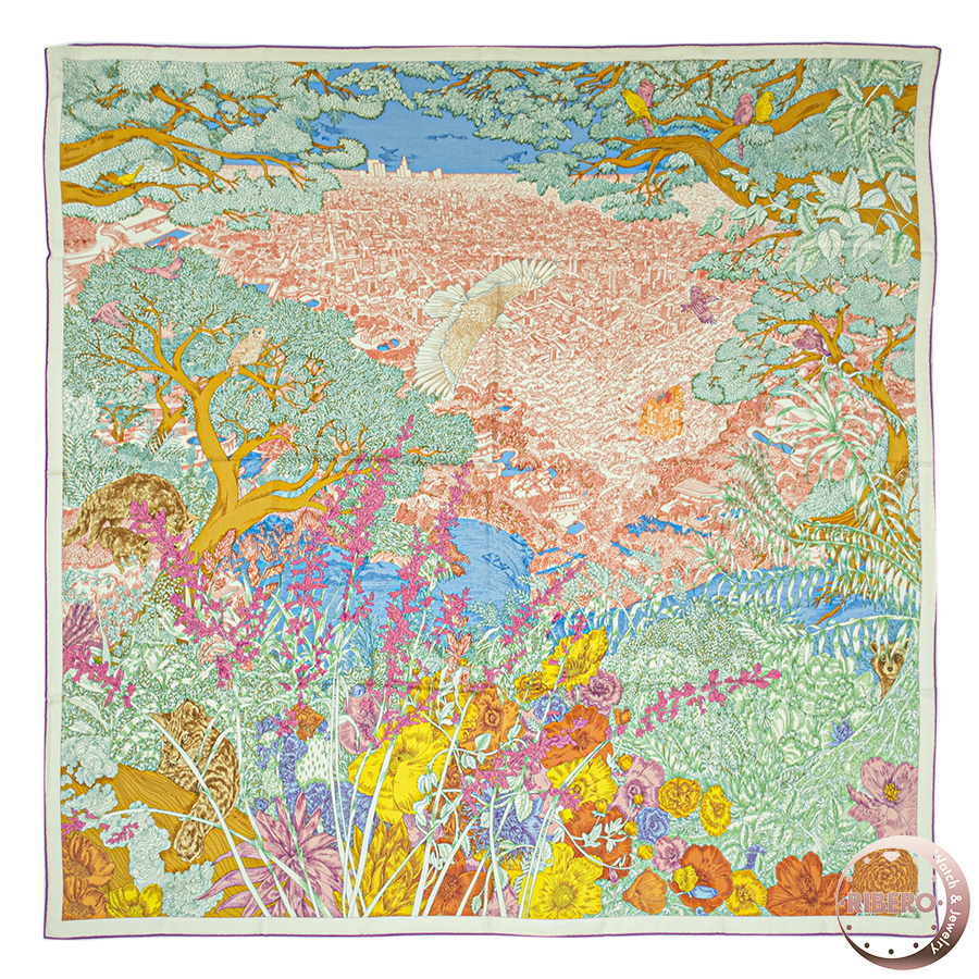 エルメス カレジェアン Retour a la Nature 自然回帰 スカーフ